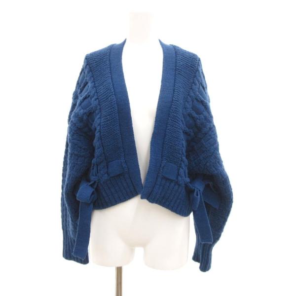 スナイデル SNIDEL ボレロ カーディガン ニット セーター ショート丈 F 青 ブルー /JS...
