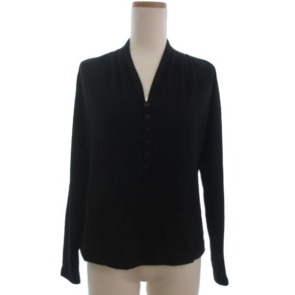 クリスチャンディオール Christian Dior タックデザイン カットソー 長袖 黒 M ■G...