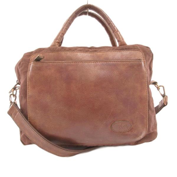 イビサ IBIZA ハンドバッグ ショルダー 2WAY レザー 茶 ブラウン /JS レディース