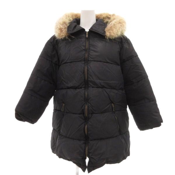 キース KEITH ダウンコート ミドル丈 フード 黒 ブラック /JS レディース