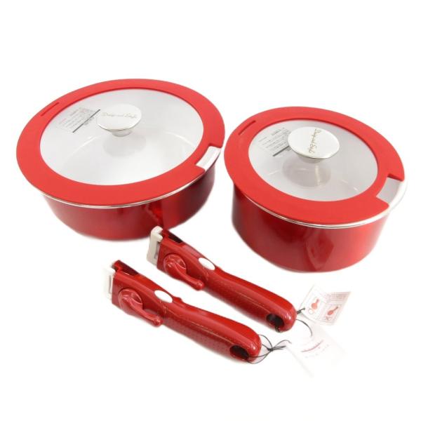 未使用品 デザインアンドスタイル Design &amp; Style 取手が外せる 鍋 ディープ鍋 18c...