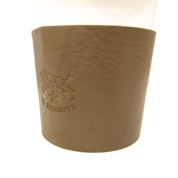 イルビゾンテ IL BISONTE レザーカップスリーブ ドリンク レザー 茶 ブラウン ■GY99...