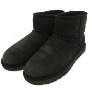 未使用品 アグ オーストラリア UGG australia クラシックミニ ブーツ 24 灰色 グレー ショート丈 無地 外縫いデザイン /SC レディース
