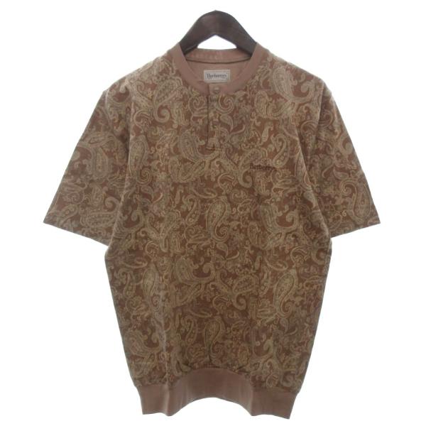 バーバリーズ Burberrys ヴィンテージ ヘンリーネック ペイズリー Tシャツ 半袖 カットソ...