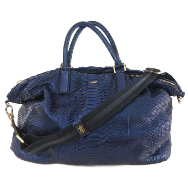 アニヤハインドマーチ ANYA HINDMARCH 2way ボストンバッグ ショルダーバッグ ヘビ...