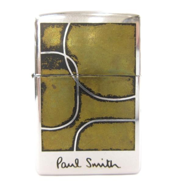 ジッポー ZIPPO ポールスミス Paul Smith オイルライター 喫煙具 幾何学模様 シルバ...