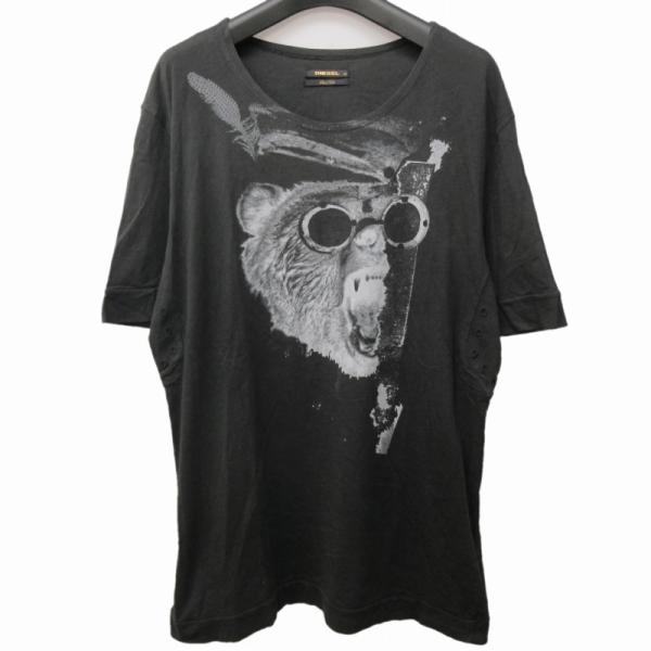 ディーゼルブラックゴールド DIESEL BLACK GOLD Tシャツ カットソー プリント クル...