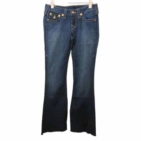 トゥルーレリジョン TRUE RELIGION デニム パンツ ジーンズ フレア カットオフ ゴール...