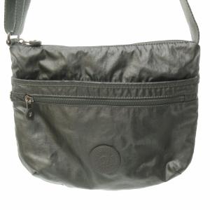 キプリング KIPLING ショルダーバッグ ロゴ パッチ 裏地 ドット柄 ナイロン 灰 グレー 0528 ■KK4 レディース｜vectorpremium