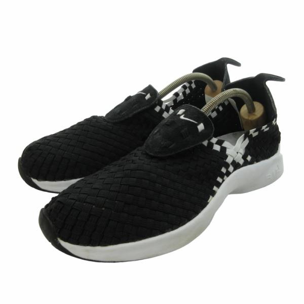 ナイキ NIKE エアウーブン AIR WOVEN スニーカー スリッポン 312422-002 黒...