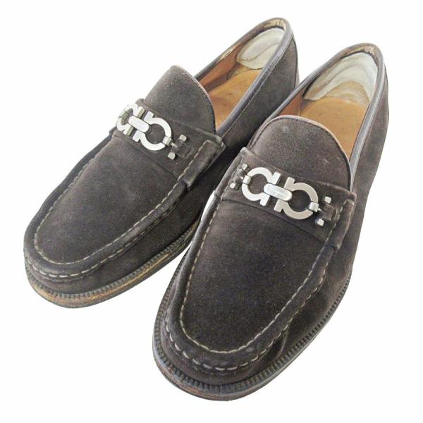 サルヴァトーレフェラガモ Salvatore Ferragamo スウェード ガンチーニ ローファー...