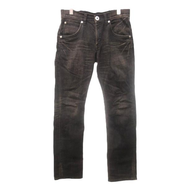 リー LEE 08533 COWBOY シンチバック ブラックデニム ジーンズ ウォッシュド加工 多...