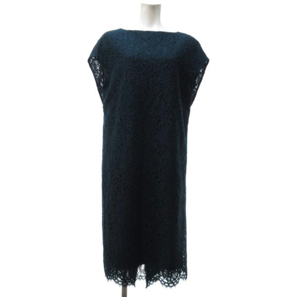 アドーア ADORE 美品 ファインコードレーススワローテールワンピース ボートネック Aライン 花...