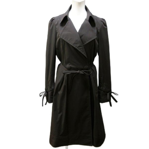 フォクシーニューヨーク FOXEY NEW YORK トレンチコート ストレッチ リボン ベルト ロ...