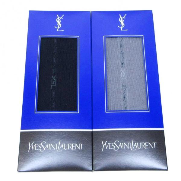 未使用品 イヴサンローラン YVES SAINT LAURENT タグ付 靴下 ソックス 2点セット...