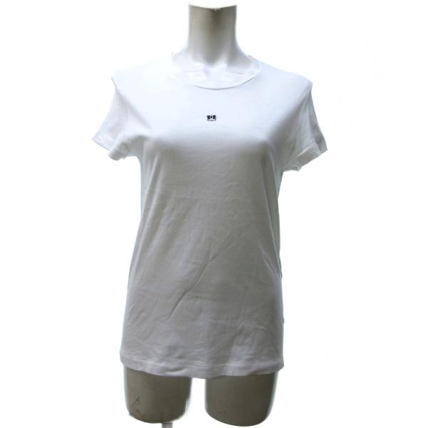 シャネル CHANEL ココマークチャーム Tシャツ カットソー チビT 半袖 白 ホワイト 34 ...