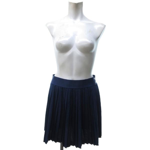 プーマ PUMA 美品 プリーツ ミニスカート イージースカート 紺 ネイビー S