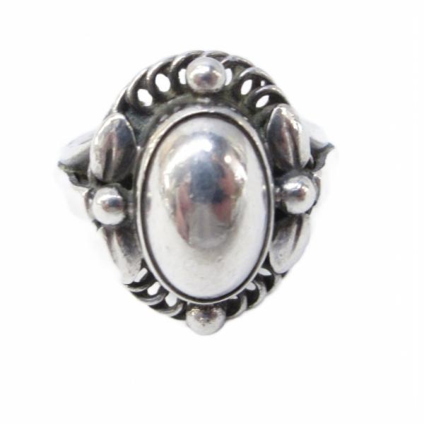 ジョージジェンセン GEORG JENSEN 1A トケイソウ リング 指輪 オーバル デザイン シ...