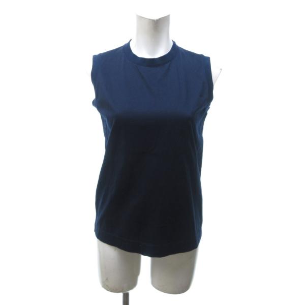 スローン SLOANE ノースリーブ カットソー タンクトップ コットン 紺 ネイビー 1 約S