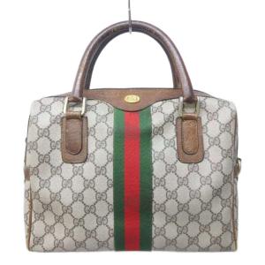 グッチ GUCCI オールド シェリーライン GGプラス ミニボストンバッグ ハンドバッグ インターロッキング ロゴプレート STK