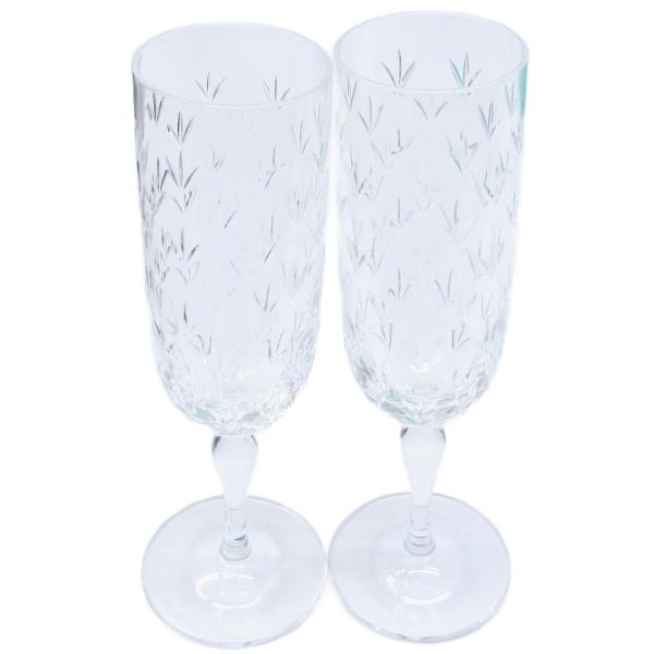 未使用品 ティファニー TIFFANY &amp; CO. フローレット シャンパングラス ペア 2点セット...