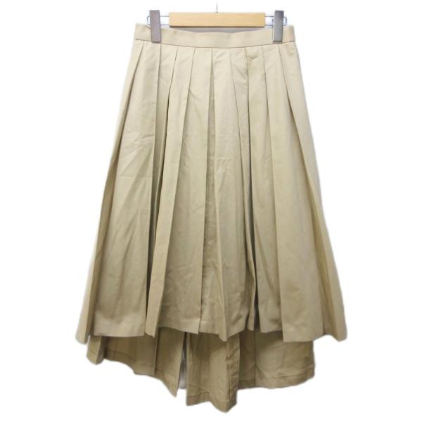 ロイスクレヨン Lois CRAYON プリーツスカート ロング ストレッチ M ベージュ 系 ■Y...