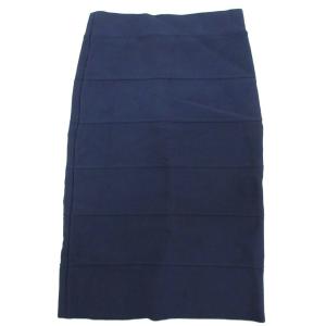 ビーシービージーマックスアズリア BCBGMAXAZRIA タイトスカート ひざ丈 ストレッチ XS 紺 ネイビー LHL3C521 IBO87 レディース