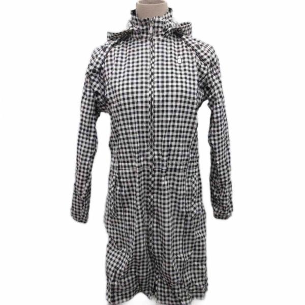 マンシングウェア MUNSINGWEAR ゴルフウェア レインコート フード チェック柄 L 白 ホ...
