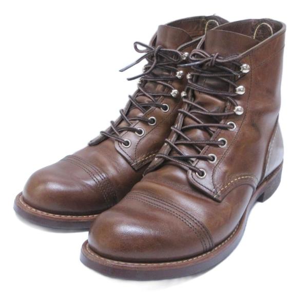 レッドウィング REDWING 8111 アイアンレンジャー ワークブーツ 刺?羽根タグ キャップト...