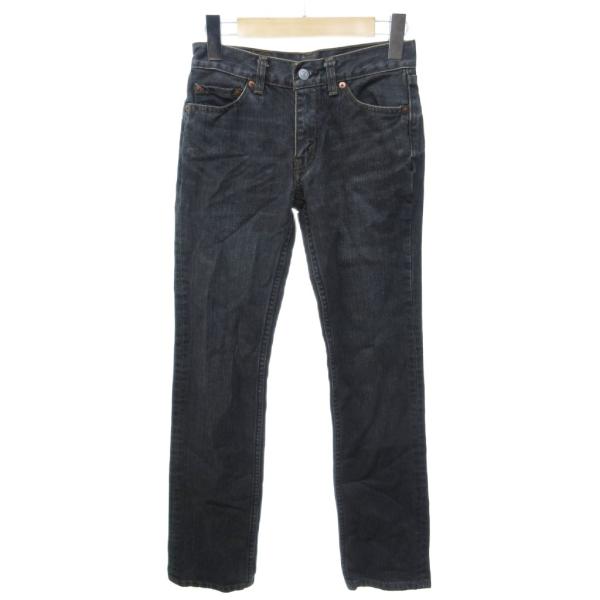 リーバイス Levi's W502 デニム ジーンズ ストレート スリム 黒 ブラック 27 /HW...