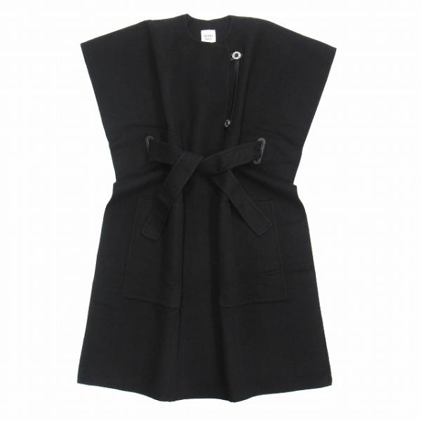 未使用品 22ss エルメス カシミヤ100％ ロングジレ ポンチョ コート ダブルフェイス ジャケ...