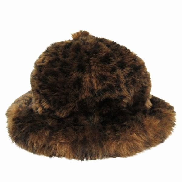 美品 カンゴール &quot;Faux Fur Casual&quot; フォックスファー ハット フェイクファー レオ...