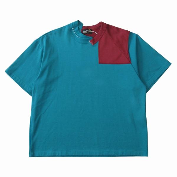 未使用品 21SS カラー kolor クリアコットン ドッキング Tシャツ カットソー 半袖 アー...