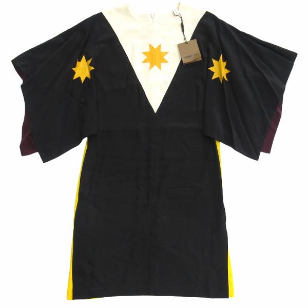 未使用品 21aw バーバリー ロンドン BURBERRY シルク ケープ ワンピース ドレス リカ...