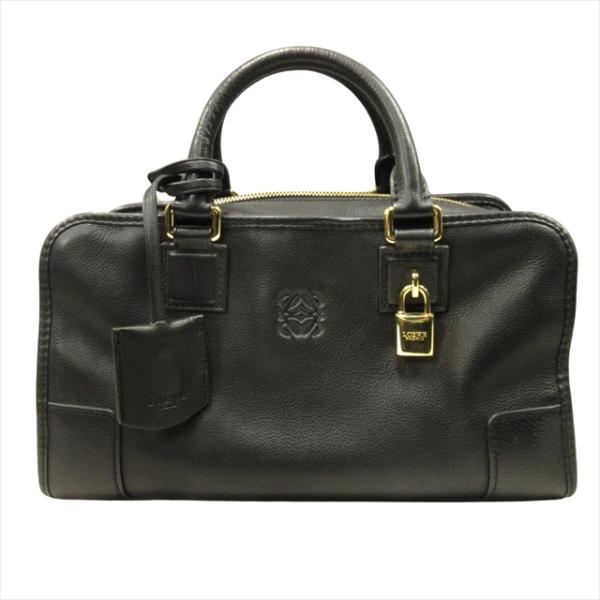 ロエベ LOEWE アマソナ 28 ハンド バッグ 鞄 トート ミニ ボストン レザー アナグラム ...