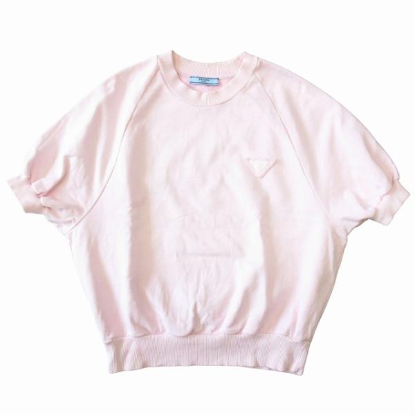 美品 19SS プラダ PRADA トライアングルロゴ オーバーサイズ スウェット シャツ トレーナ...