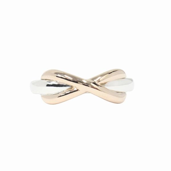 新品仕上げ済 新同 極美品 ティファニー TIFFANY &amp; CO. SV925/K18PG コンビ...