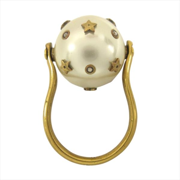 クリスチャンディオール Christian Dior フェイクパール リング 指輪 アクセサリー ジ...