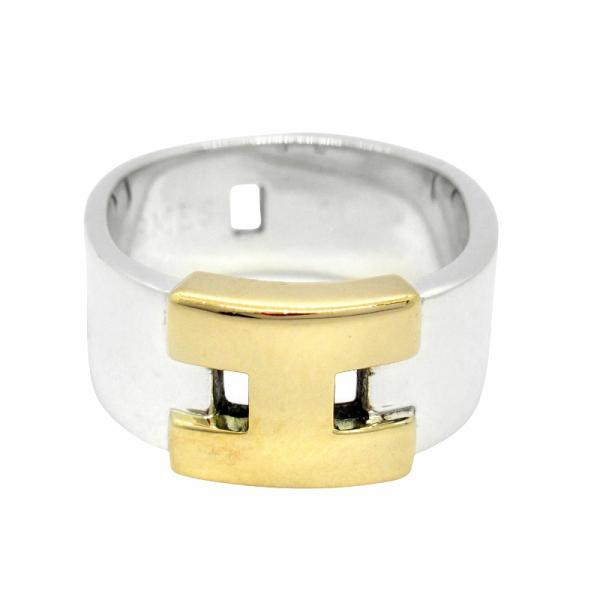 新品仕上げ済 極美品 エルメス HERMES ヘラクレス リング Hロゴ 指輪 ヴィンテージ SV9...