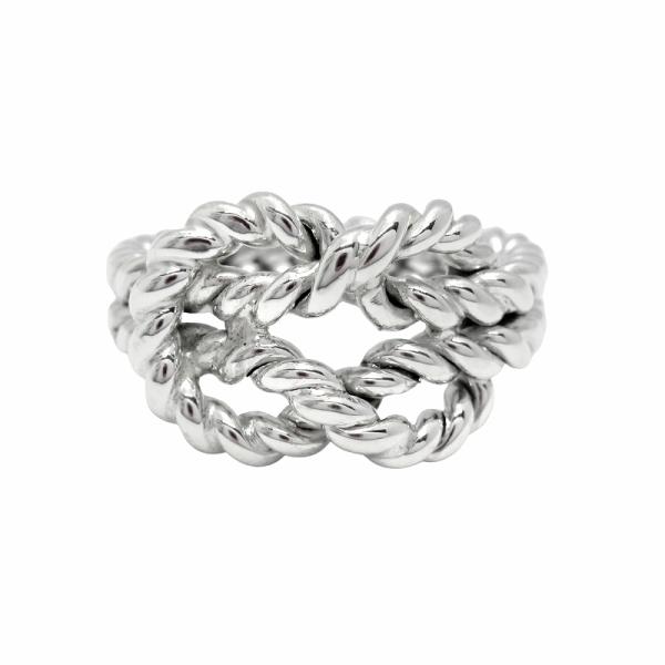 新品仕上げ済 極美品 グッチ vintage GUCCI ツイスト ノット ロープ リング 指輪 S...