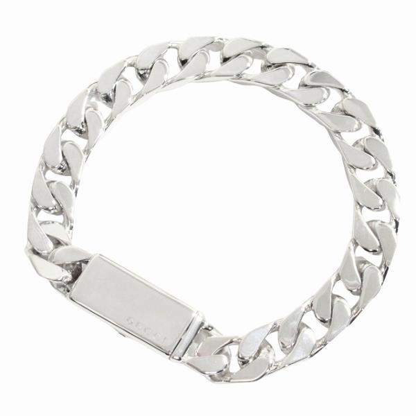 新品仕上げ済 新同 極美品 グッチ GUCCI ロゴ プレート ブレスレット 喜平 チェーン アクセ...