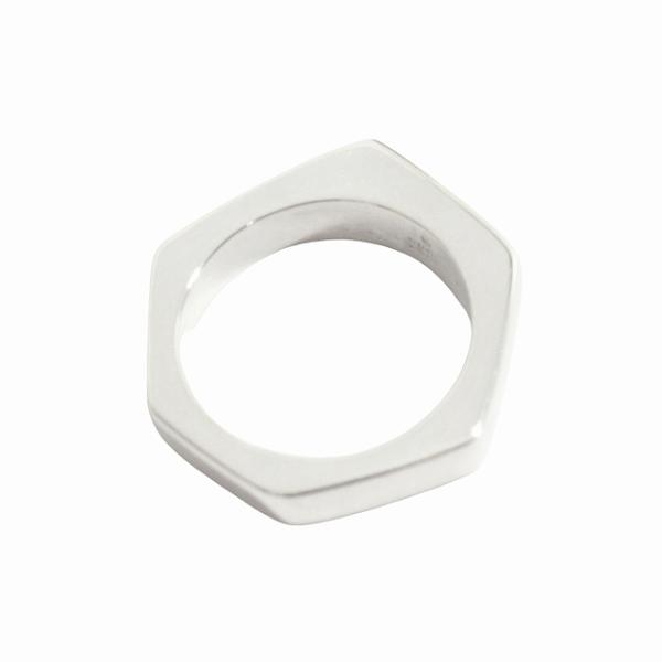 新品仕上げ済 新同 極美品 グッチ GUCCI アシンメトリー ナットモチーフ ヘキサゴン リング ...