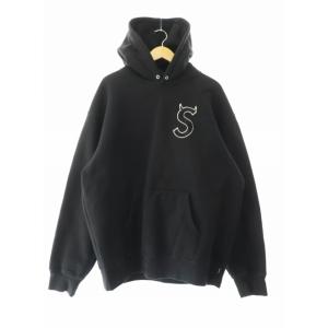 シュプリーム SUPREME 22AW S Logo Hooded Sweatshirt ロゴ 刺繍 プルオーバー パーカー XL 黒 ブラック ☆AA★ 240120 メンズ｜vectorpremium