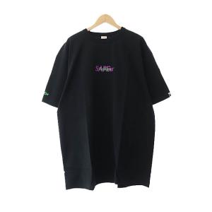 SAPEur サプール 23AW Harlequin S/S TEE ハーレクイン ロゴ プリント 半袖 Tシャツ A0023-470 XL 黒 ブラック ブランド古着ベクトル ■ 24｜vectorpremium