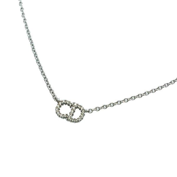 ディオール Dior Clair D Lune クレール ディー リュヌ ロゴ ラインストーン ネッ...