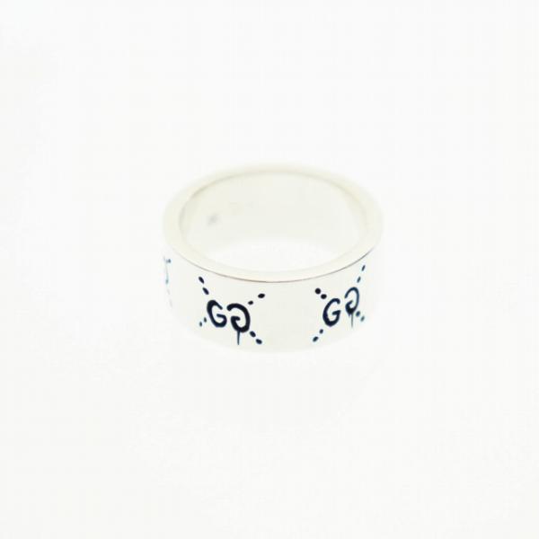 グッチ GUCCI グッチゴースト シルバー ワイド リング 19 シルバー ブランド古着ベクトル ...