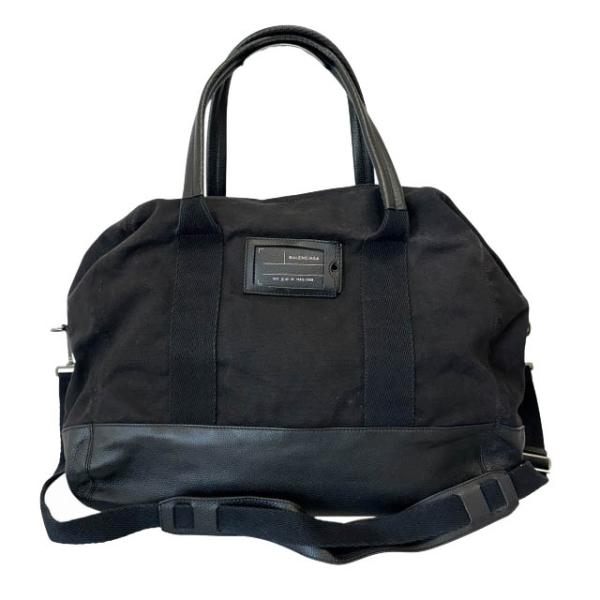 バレンシアガ BALENCIAGA レザー切替 デニム 2WAY ボストン バッグ 437363 黒...