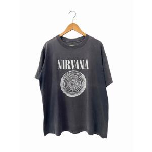 ヴィンテージ VINTAGE 90s NIRVANA VESTIBULE ニルヴァーナ バンドT 半袖 Tシャツ 黒 ブラック ブランド古着ベクトル 中古☆AA★260801 メ