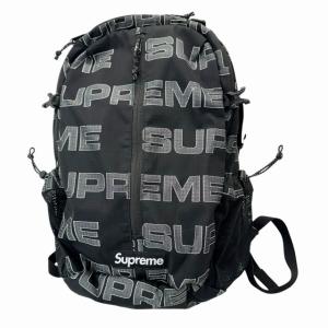 シュプリーム SUPREME 21AW BackPack ボックス ロゴ 総柄 バックパック リュック 黒 ブラック ブランド古着ベクトル 中古☆AA★▲260310 メ