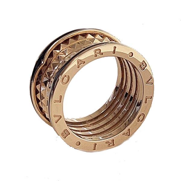 ブルガリ BVLGARI B.zero1 ビーゼロワン ロック 4バンド リング スタッズ付きスパイ...